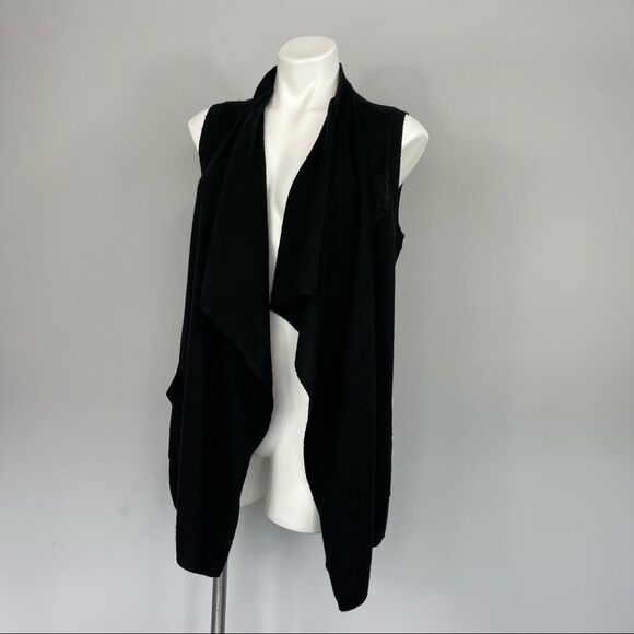 The Kooples Sport Wool Cashmere sleeveless open front cardigan vest sweater S - Picture 11 of 16